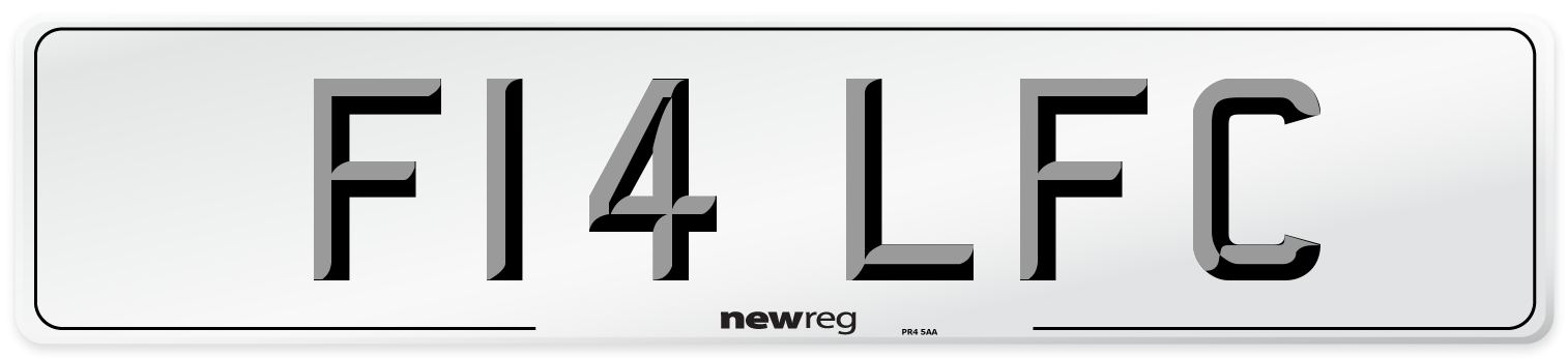 F14 LFC Number Plate from New Reg
